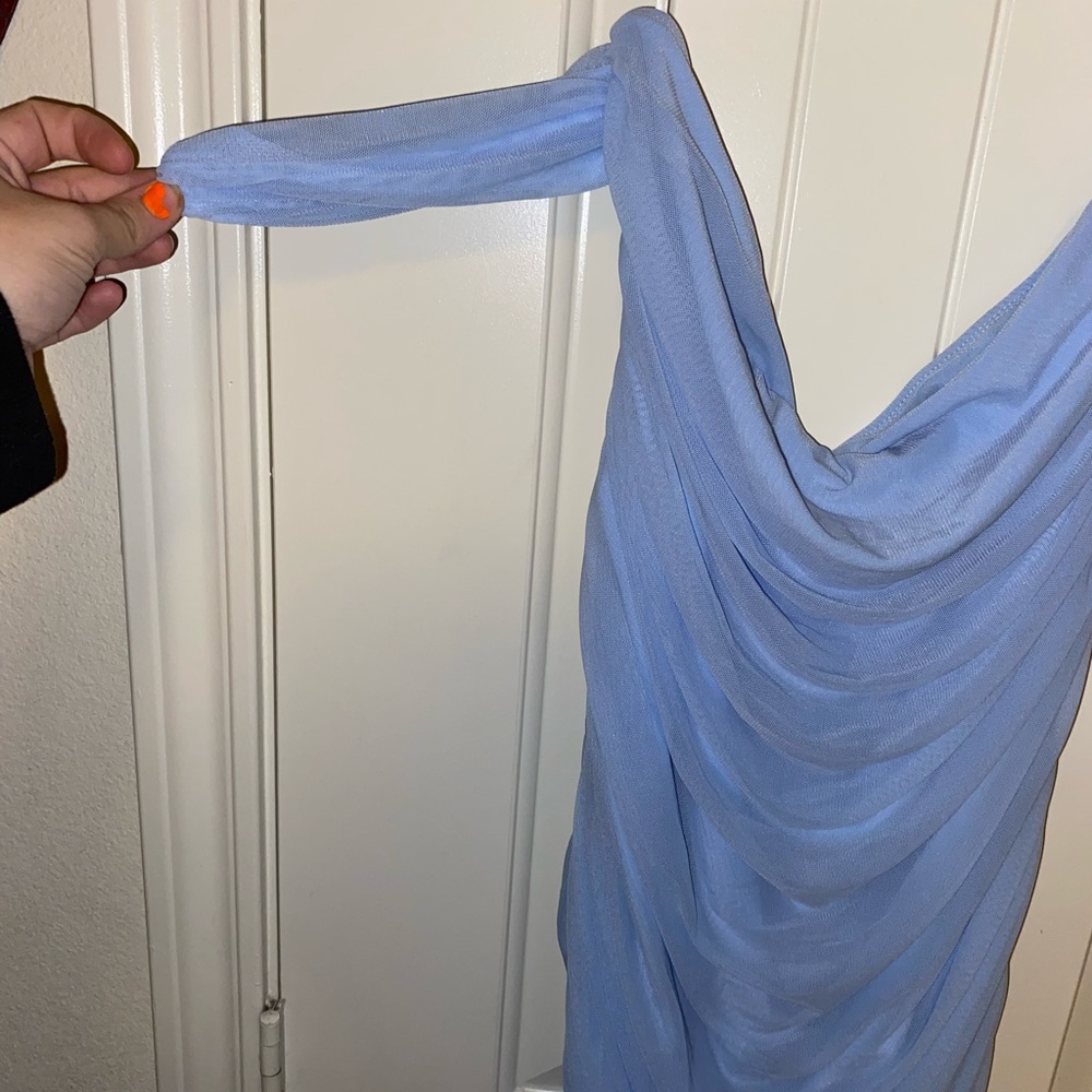 Maternity Off the shoulder, ruched bodycon dress. - Picture 3 of 4